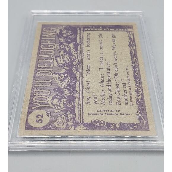 You'll Die Laughing 1974 Creature Feature #52 Pinhole With Plastic Case - Picture 5 of 6